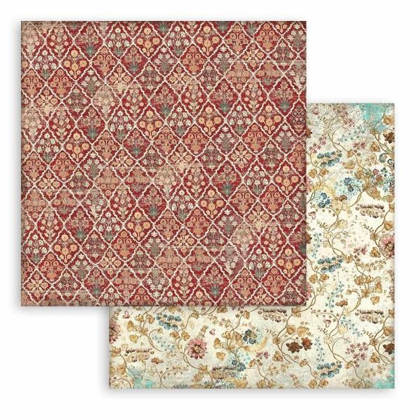 Stamperia - Designpapier "Red Texture" Paper Sheets 12x12 Inch - 10 Bogen