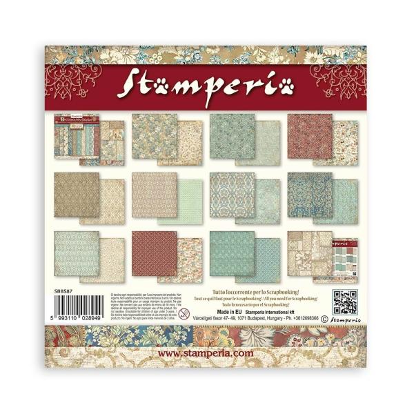Stamperia - Designpapier "Christmas Greetings" Paper Pack 8x8 Inch - 10 Bogen