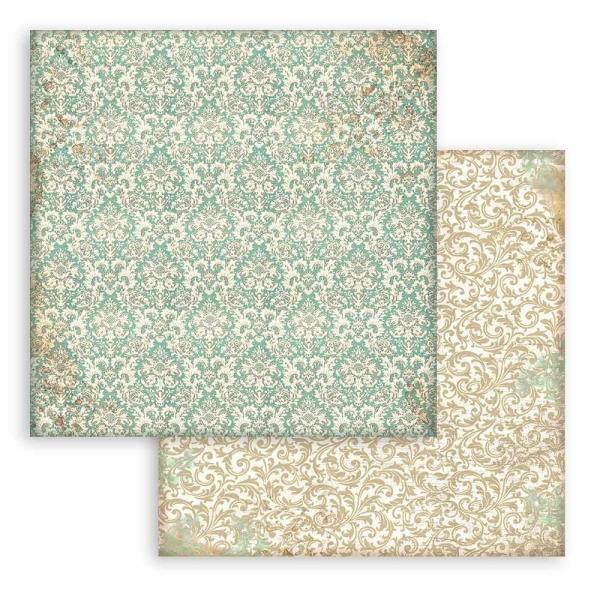 Stamperia - Designpapier "Christmas Greetings" Paper Pack 8x8 Inch - 10 Bogen