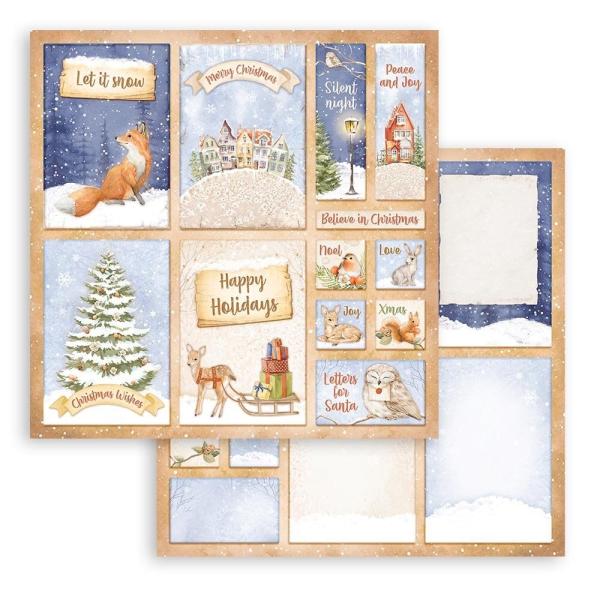 Stamperia - Designpapier "Winter Valley" Paper Pack 8x8 Inch - 10 Bogen