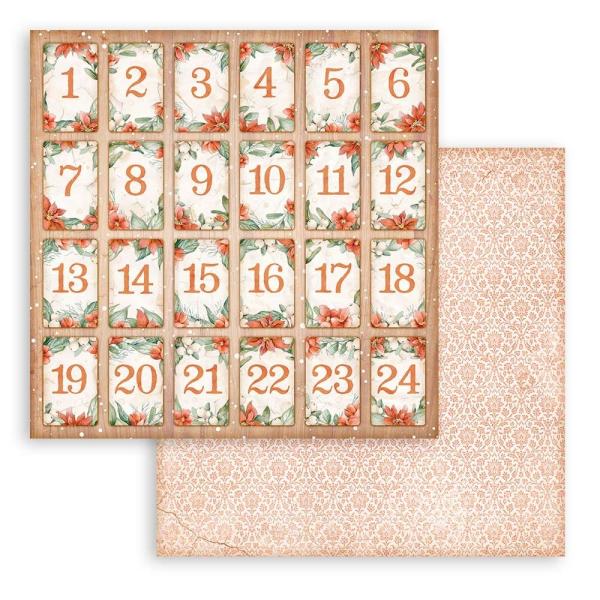 Stamperia - Designpapier "All Around Christmas" Paper Pack 8x8 Inch - 10 Bogen