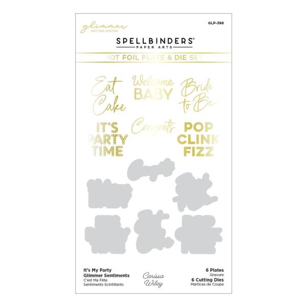 Spellbinders - Glimmer Hot Foil Plate & Dies "It's My Party"