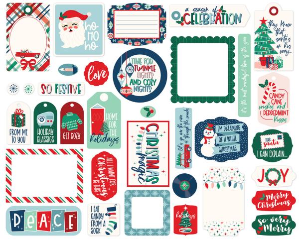 Echo Park - Stanzteile & Anhänger "Happy Holidays" Frames & Tags 
