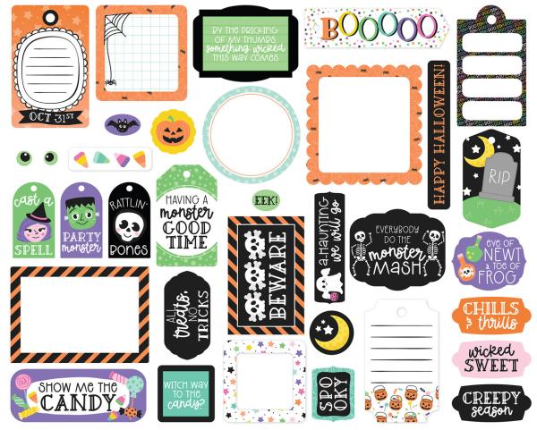 Echo Park - Stanzteile & Anhänger "Monster Mash" Frames & Tags 