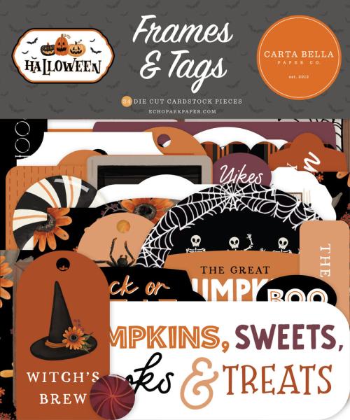 Carta Bella - Stanzteile & Anhänger "Halloween" Ephemera Frames & Tags