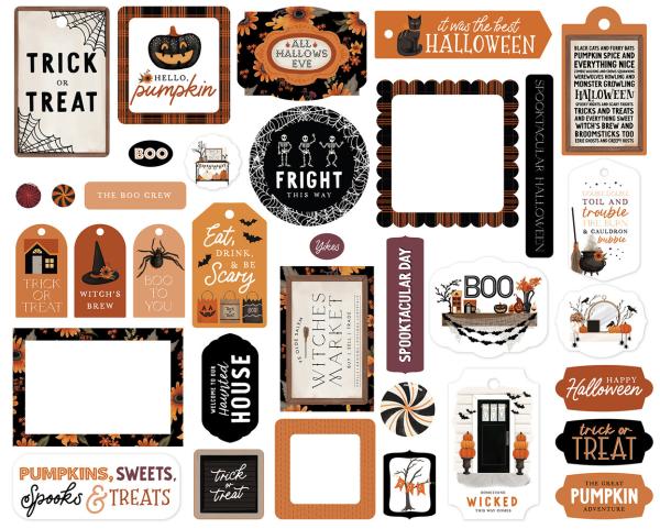 Carta Bella - Stanzteile & Anhänger "Halloween" Ephemera Frames & Tags