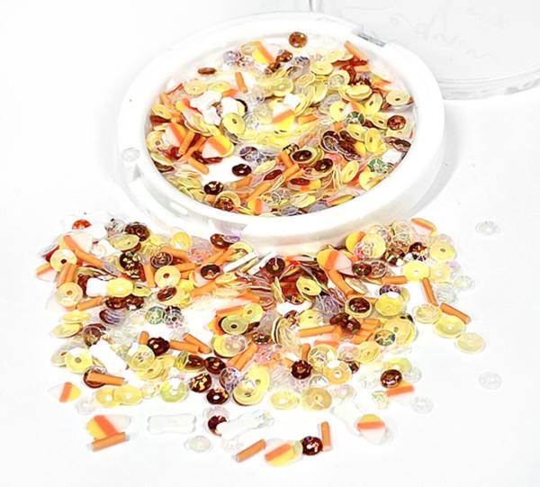 Picket Fence Studios - Pailletten - Streuteile "Candy Corn" Sequin Mix