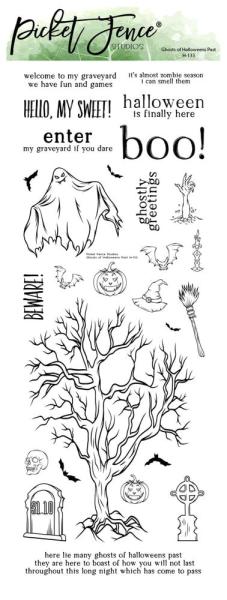 Picket Fence Studios - Stempelset "Ghosts of Halloweens Past " Clear stamps