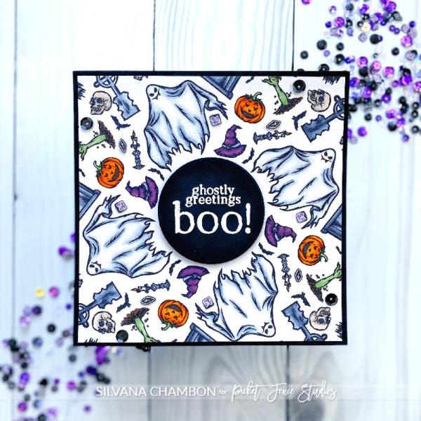 Picket Fence Studios - Stempelset "Ghosts of Halloweens Past " Clear stamps