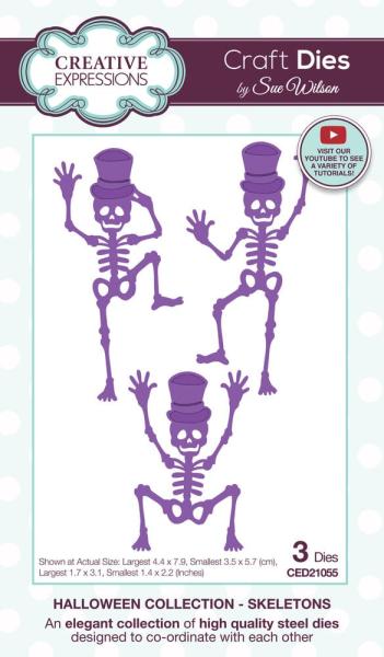 Creative Expressions - Stanzschablone "Skeletons" Craft Dies Design by Sue Wilson