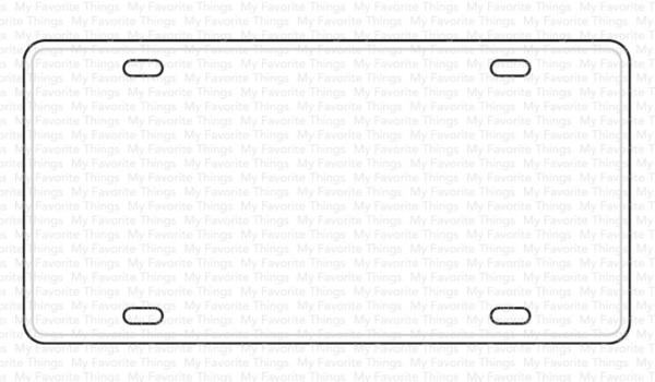 My Favorite Things - Stanzschablone "Vanity License Plate" Die-namics