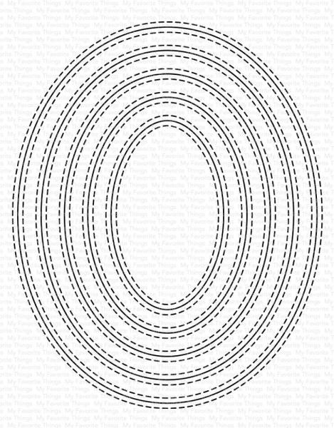 My Favorite Things - Stanzschablone "Inside & Out Stitched Oval STAX" Die-namics