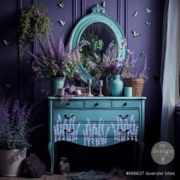 Re-Design with Prima - Schablone "Lavender Bliss" Stencil 