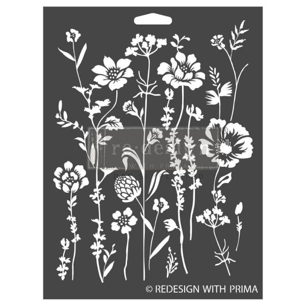Re-Design with Prima - Schablone "Meadow Bloom" Stencil 