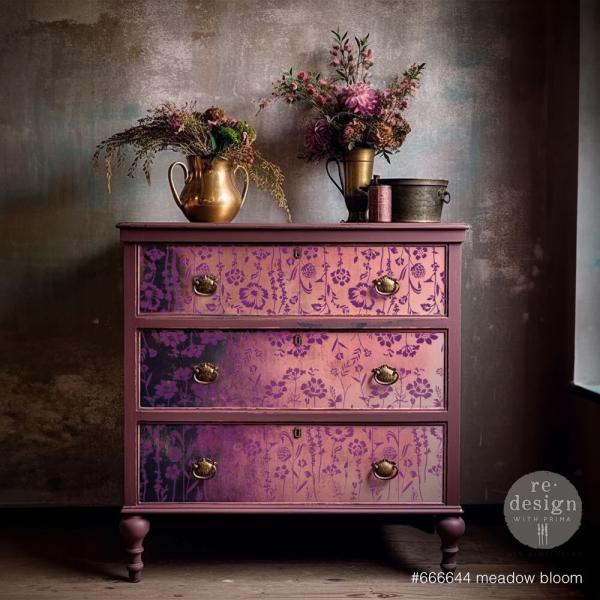 Re-Design with Prima - Schablone "Meadow Bloom" Stencil 