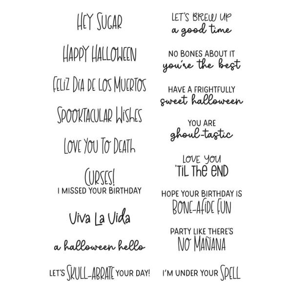 Spellbinders - Stempelset "Dancin' Halloween Sentiments" Clear Stamps