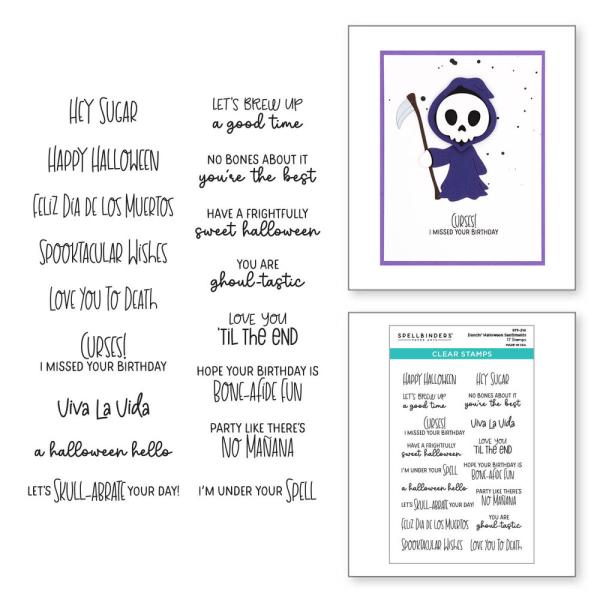 Spellbinders - Stempelset "Dancin' Halloween Sentiments" Clear Stamps