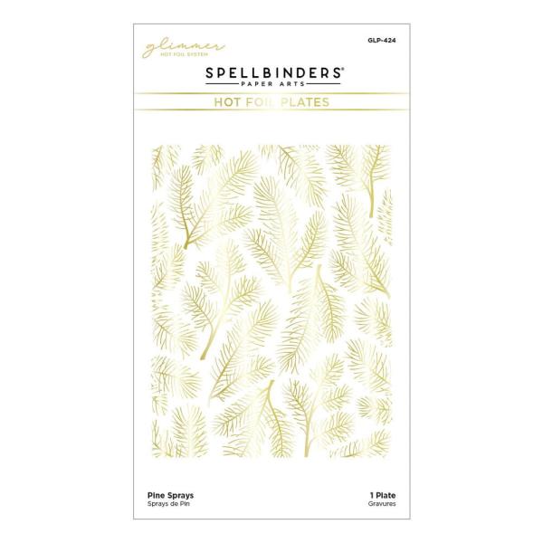 Spellbinders - Heißfolien-Platte "Pine Sprays" Hot Foil Plate Glimmer