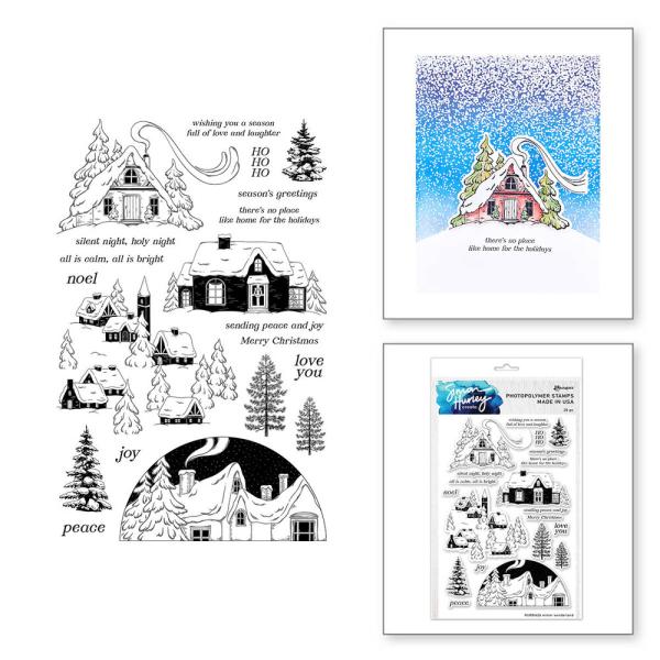 Spellbinders - Stempelset & Stanzschablone "Winter Wonderland" Clear Stamps & Dies Design by Simon Hurley