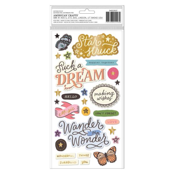 American Crafts - Aufkleber "Moonlight Magic Phrases" Sticker