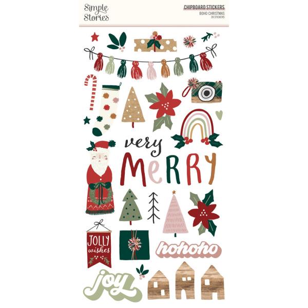 Simple Stories - Aufkleber "Boho Christmas" Chipboard Sticker 