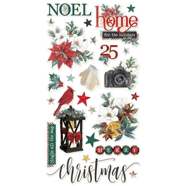 Simple Stories - Aufkleber "Vintage 'Tis The Season" Chipboard Sticker 