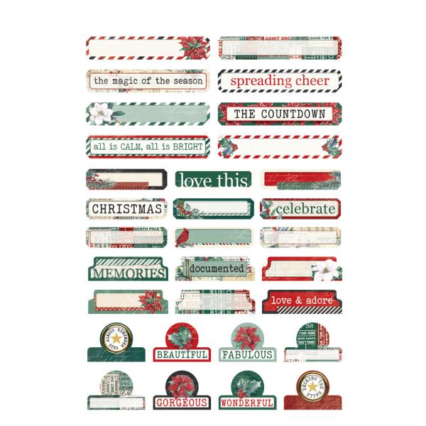 Simple Stories - Aufkleber "Vintage 'Tis The Season" Sticker Book