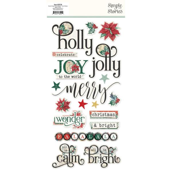 Simple Stories - Aufkleber "Vintage 'Tis The Season" Foam Sticker