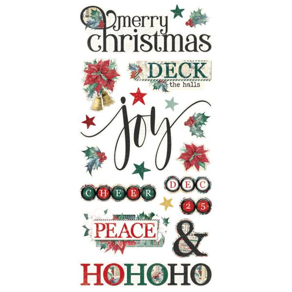 Simple Stories - Aufkleber "Vintage 'Tis The Season" Foam Sticker