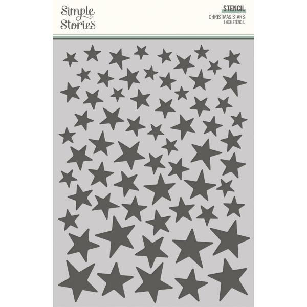 Simple Stories - Schablone 6x8 Inch "Chrsitmas Stars" Stencil