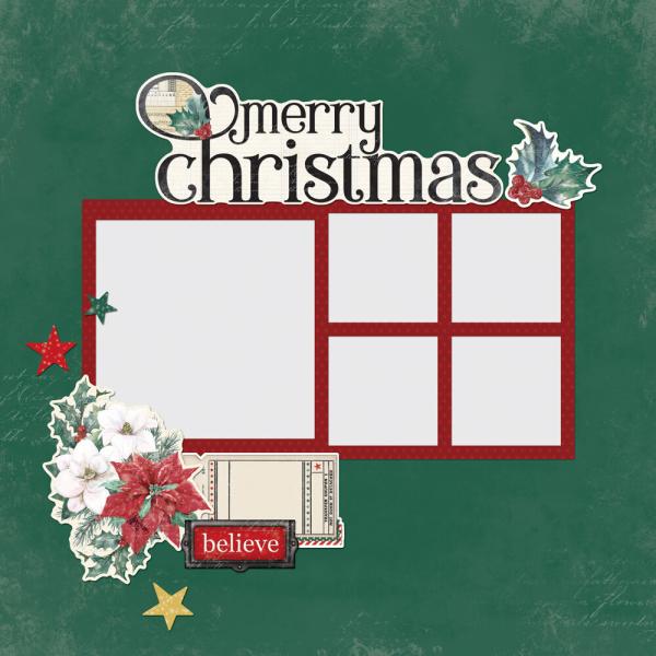 Simple Stories - Stanzteile "Vintage 'Tis The Season" Pages Pieces