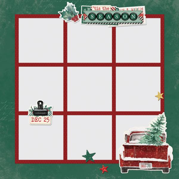 Simple Stories - Stanzteile "Vintage 'Tis The Season" Pages Pieces