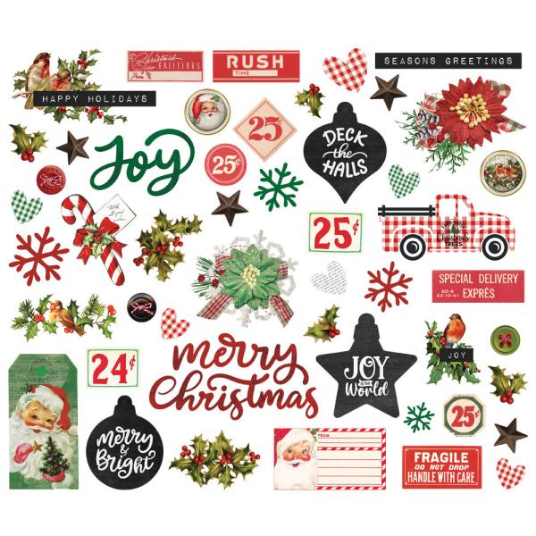 Simple Stories - Stanzteile "Simple Vintage Dear Santa" Bits & Pieces 