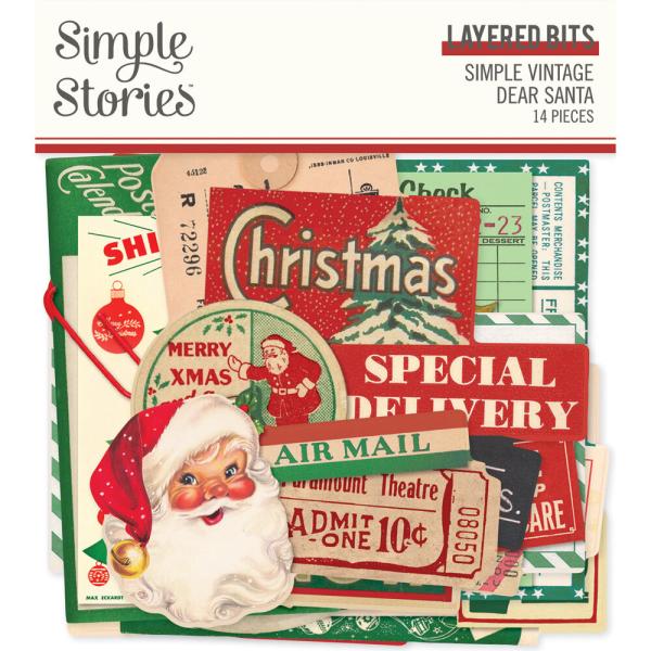 Simple Stories - Stanzteile "Simple Vintage Dear Santa" Bits & Pieces 