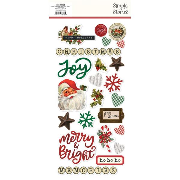 Simple Stories - Aufkleber "Simple Vintage Dear Santa" Foam Sticker