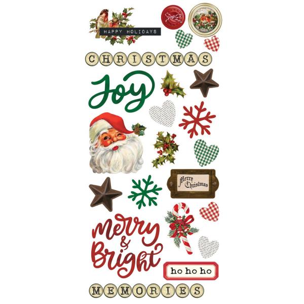 Simple Stories - Aufkleber "Simple Vintage Dear Santa" Foam Sticker