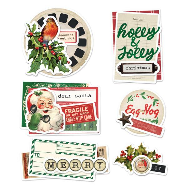 Simple Stories - Aufkleber "Simple Vintage Dear Santa" Chipboard Sticker 