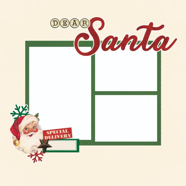 Simple Stories - Stanzteile "Simple Vintage Dear Santa" Pages Pieces