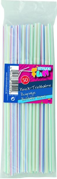 50er Trinkhalme - Strohhalme mit flexiblem Kopf