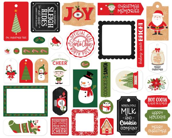Echo Park - Stanzteile & Anhänger "Have A Holly Jolly Christmas" Frames & Tags 