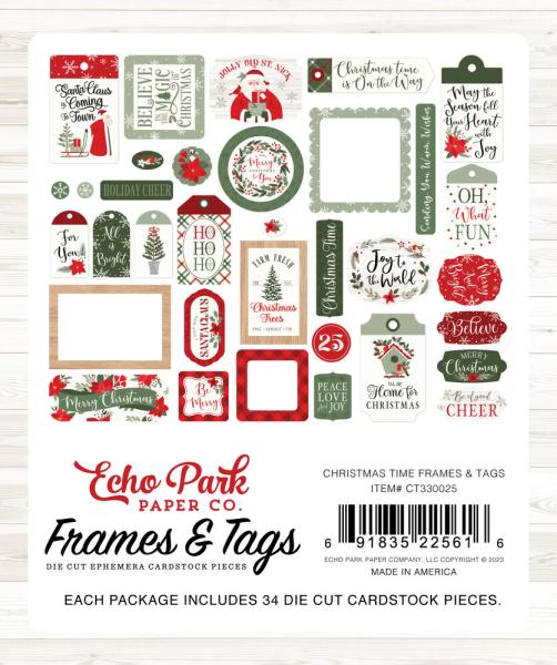 Echo Park - Stanzteile & Anhänger "Christmas Time" Frames & Tags 