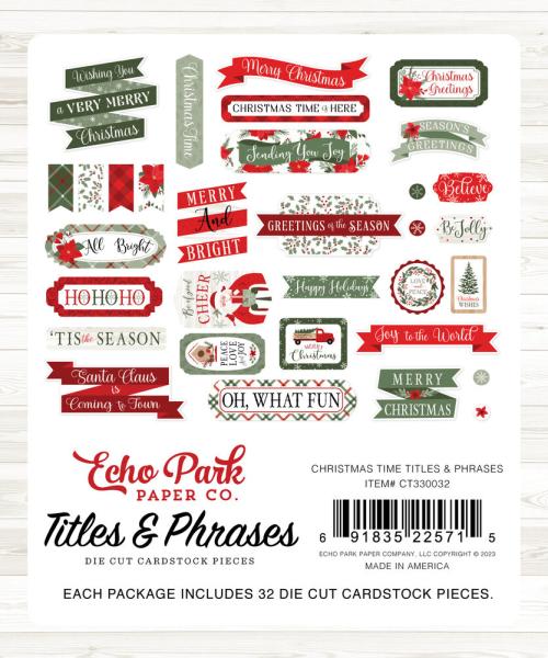 Echo Park - Stanzteile "Christmas Time" Titles & Phrases