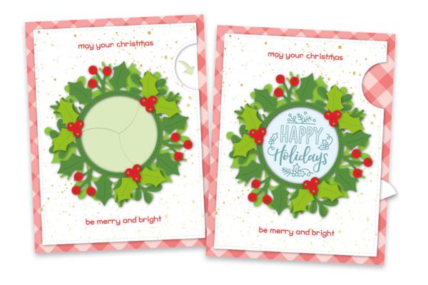Lawn Fawn - Stanzschablone "Magic Iris Holly Wreath" Add-on Die