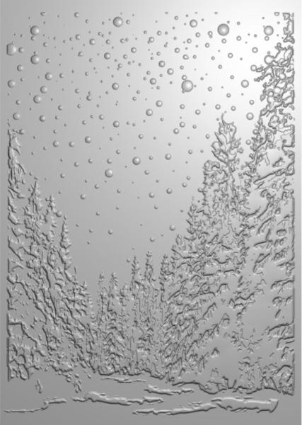 Creative Expressions - 3D Embossingfolder 5x7 Inch "Snowy Forest Glade" Prägefolder Design by Sue Wilson