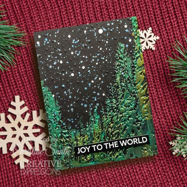 Creative Expressions - 3D Embossingfolder 5x7 Inch "Snowy Forest Glade" Prägefolder Design by Sue Wilson