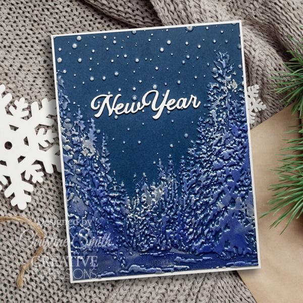 Creative Expressions - 3D Embossingfolder 5x7 Inch "Snowy Forest Glade" Prägefolder Design by Sue Wilson