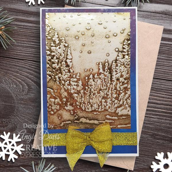 Creative Expressions - 3D Embossingfolder 5x7 Inch "Snowy Forest Glade" Prägefolder Design by Sue Wilson