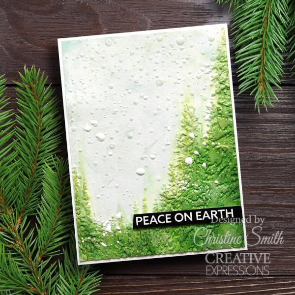 Creative Expressions - 3D Embossingfolder 5x7 Inch "Snowy Forest Glade" Prägefolder Design by Sue Wilson