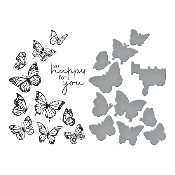 Spellbinders - Press Plate & Dies "Butterfly Swirl"