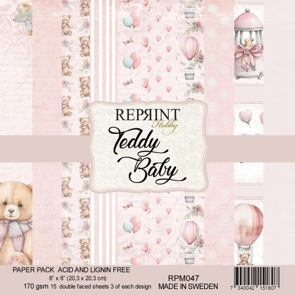 Reprint - Designpapier "Teddy Baby" Paper Pack 8x8 Inch - 15 Bogen